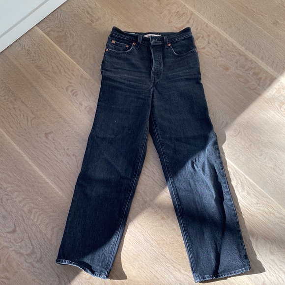 Levi’s Ribcage Straight black jeans size 25 - Picture 4 of 8